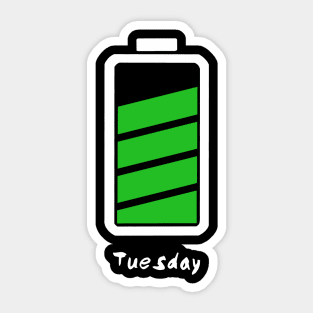 Tuesday battery Sticker